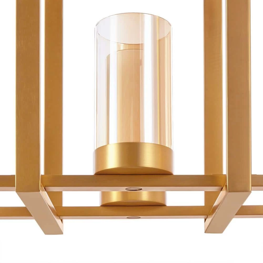 Samantha 60-Watt 8-Light LED Brass Chandelier with Clear and Frosted Shades by Home Decorators Collection 7 Samantha 60-Watt 8-Light LED Brass Chandelier with Clear and Frosted Shades by Home Decorators Collection - Image 5
