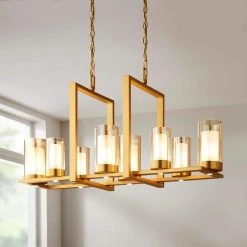 Samantha 60-Watt 8-Light LED Brass Chandelier with Clear and Frosted Shades by Home Decorators Collection 11 Samantha 60-Watt 8-Light LED Brass Chandelier with Clear and Frosted Shades by Home Decorators Collection -Outlet Home Decorators Collection Store brass home decorators collection chandeliers 34835 hbb e1 1000