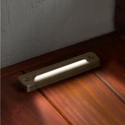 1.5-Watt Low Voltage Brass Outdoor Integrated LED 2700K White Warm Landscape Deck Light by Home Decorators Collection -Outlet Home Decorators Collection Store brass home decorators collection deck rail lights etd31 led 40 1000