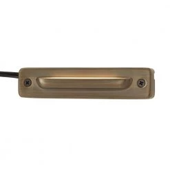 1.5-Watt Low Voltage Brass Outdoor Integrated LED 2700K White Warm Landscape Deck Light by Home Decorators Collection