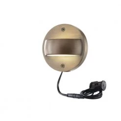 6-Watt Brass Outdoor Integrated LED 2700K White Warm Landscape Deck Light by Home Decorators Collection -Outlet Home Decorators Collection Store brass home decorators collection deck rail lights exq03 led 40 1000