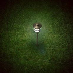 Outdoor Low Voltage Brass LED Path Light with Waterproof (1-Pack) by Home Decorators Collection -Outlet Home Decorators Collection Store brass home decorators collection path lights ecp19 led 40 1000