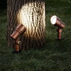 Outdoor Low Voltage Brass LED Path Light with Waterproof (1-Pack) by Home Decorators Collection -Outlet Home Decorators Collection Store brass home decorators collection path lights kecp20 led 1d 1000