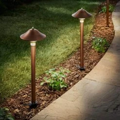 Outdoor Low Voltage Brass LED Path Light with Waterproof (1-Pack) by Home Decorators Collection -Outlet Home Decorators Collection Store brass home decorators collection path lights kecp20 led a0 1000