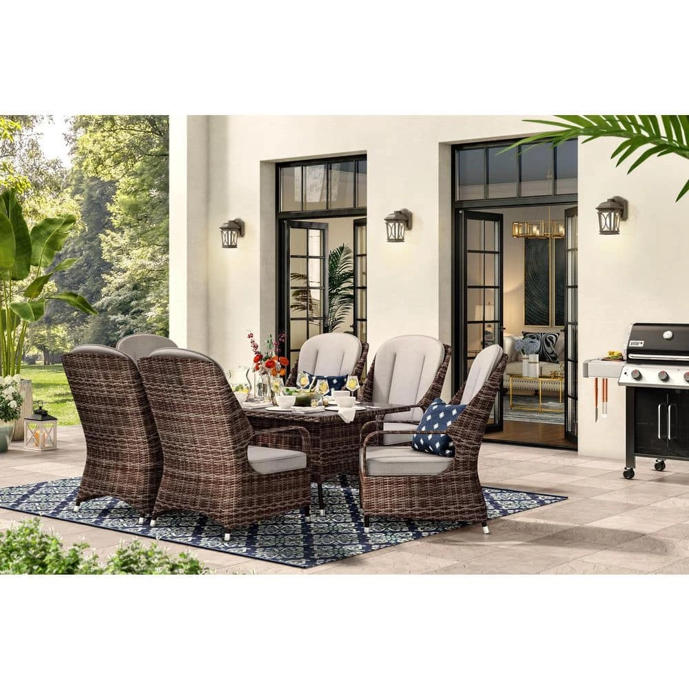 1-Light Bronze with Brass Highlights Outdoor 7 in. Wall Lantern Sconce with Clear Seedy Glass by Home Decorators Collection 4 1-Light Bronze with Brass Highlights Outdoor 7 in. Wall Lantern Sconce with Clear Seedy Glass by Home Decorators Collection - Image 2