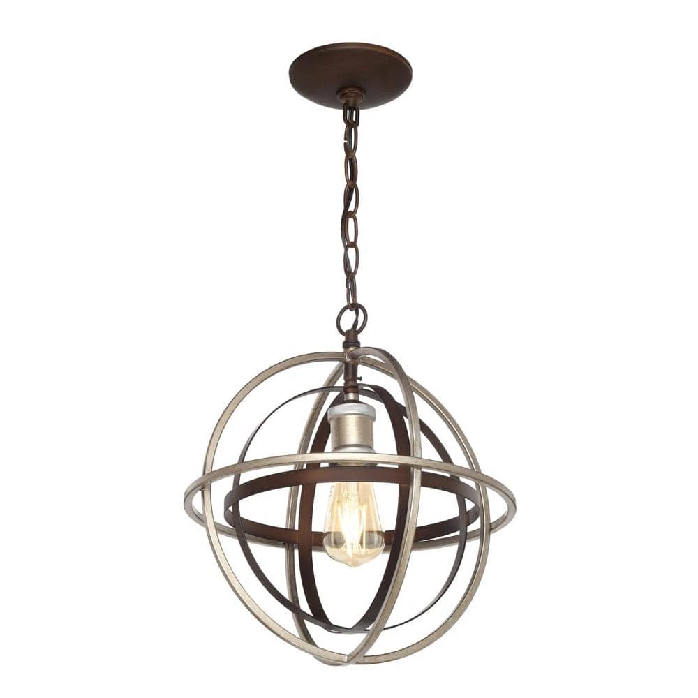 Barton Bay 1-Light Bronze and Champagne Pewter Orb Mini Pendant by Home Decorators Collection 11 Barton Bay 1-Light Bronze and Champagne Pewter Orb Mini Pendant by Home Decorators Collection - Image 9