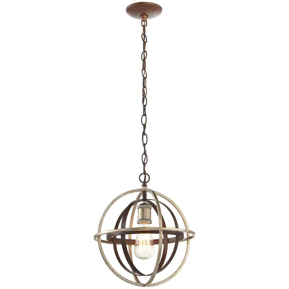Barton Bay 1-Light Bronze and Champagne Pewter Orb Mini Pendant by Home Decorators Collection 3 Barton Bay 1-Light Bronze and Champagne Pewter Orb Mini Pendant by Home Decorators Collection
