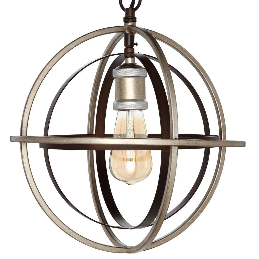Barton Bay 1-Light Bronze and Champagne Pewter Orb Mini Pendant by Home Decorators Collection 8 Barton Bay 1-Light Bronze and Champagne Pewter Orb Mini Pendant by Home Decorators Collection - Image 6
