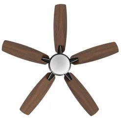Fawndale 46 in. Indoor Integrated LED Bronze Ceiling Fan with Light Kit, 5 Reversible Blades and Remote Control by Home Decorators Collection -Outlet Home Decorators Collection Store bronze home decorators collection ceiling fans with lights 52021 40 1000