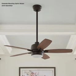 Fawndale 46 in. Indoor Integrated LED Bronze Ceiling Fan with Light Kit, 5 Reversible Blades and Remote Control by Home Decorators Collection -Outlet Home Decorators Collection Store bronze home decorators collection ceiling fans with lights 52021 e1 1000
