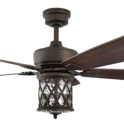 Pine Meadows 52 in. Indoor/Outdoor LED Bronze Damp Rated Downrod Ceiling Fan with Dimmable Light Kit and Remote Control by Home Decorators Collection 31 Pine Meadows 52 in. Indoor/Outdoor LED Bronze Damp Rated Downrod Ceiling Fan with Dimmable Light Kit and Remote Control by Home Decorators Collection -Outlet Home Decorators Collection Store bronze home decorators collection ceiling fans with lights 52117 31 1000