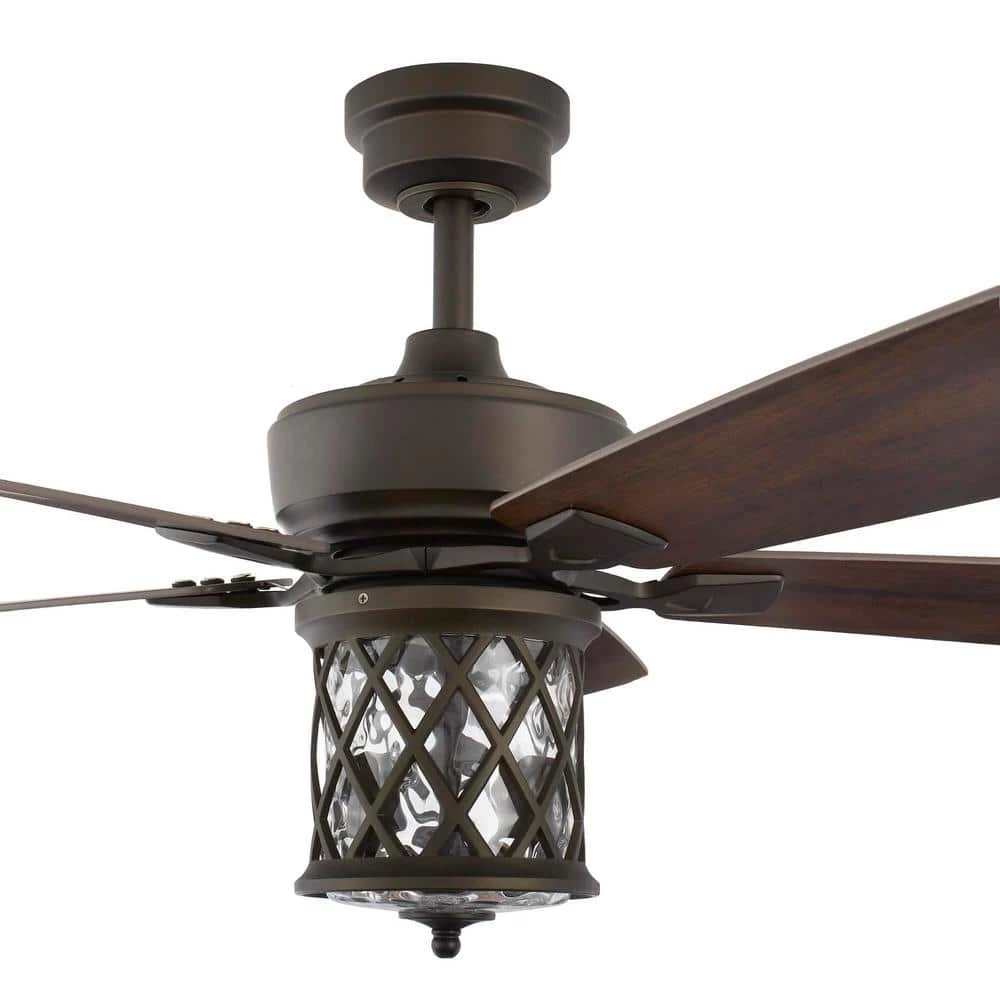 Pine Meadows 52 in. Indoor/Outdoor LED Bronze Damp Rated Downrod Ceiling Fan with Dimmable Light Kit and Remote Control by Home Decorators Collection 17 Pine Meadows 52 in. Indoor/Outdoor LED Bronze Damp Rated Downrod Ceiling Fan with Dimmable Light Kit and Remote Control by Home Decorators Collection - Image 15