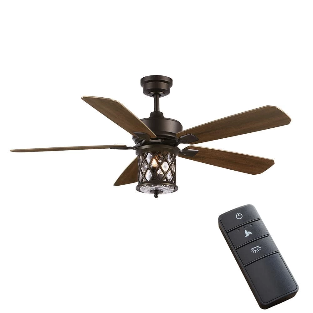 Pine Meadows 52 in. Indoor/Outdoor LED Bronze Damp Rated Downrod Ceiling Fan with Dimmable Light Kit and Remote Control by Home Decorators Collection 3 Pine Meadows 52 in. Indoor/Outdoor LED Bronze Damp Rated Downrod Ceiling Fan with Dimmable Light Kit and Remote Control by Home Decorators Collection