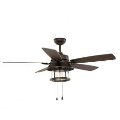 Shanahan 52 in. Indoor/Outdoor LED Bronze Ceiling Fan with Light Kit, Downrod and Reversible Blades by Home Decorators Collection -Outlet Home Decorators Collection Store bronze home decorators collection ceiling fans with lights 59201 c3 1000