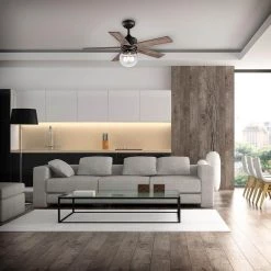 Amelia 42 in. LED Indoor Bronze Downrod Ceiling Fan with Light Kit with Remote Control by Home Decorators Collection -Outlet Home Decorators Collection Store bronze home decorators collection ceiling fans with lights 59242 31 1000