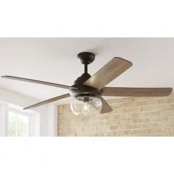 Avonbrook 56 in. LED Bronze Ceiling Fan with Light Kit and Remote Control by Home Decorators Collection -Outlet Home Decorators Collection Store bronze home decorators collection ceiling fans with lights 59256 1d 1000