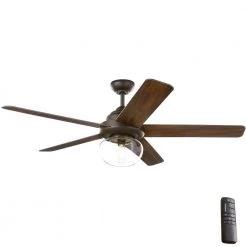 Avonbrook 56 in. LED Bronze Ceiling Fan with Light Kit and Remote Control by Home Decorators Collection
