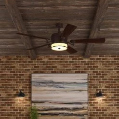 52 in. Indoor Bronze Organza Shade Ceiling Fan with Light Kit and Remote Control by Home Decorators Collection -Outlet Home Decorators Collection Store bronze home decorators collection ceiling fans with lights 89763 1d 1000