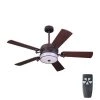 52 in. Indoor Bronze Organza Shade Ceiling Fan with Light Kit and Remote Control by Home Decorators Collection -Outlet Home Decorators Collection Store bronze home decorators collection ceiling fans with lights 89763 64 1000