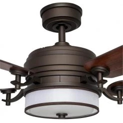 52 in. Indoor Bronze Organza Shade Ceiling Fan with Light Kit and Remote Control by Home Decorators Collection -Outlet Home Decorators Collection Store bronze home decorators collection ceiling fans with lights 89763 76 1000