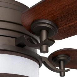 52 in. Indoor Bronze Organza Shade Ceiling Fan with Light Kit and Remote Control by Home Decorators Collection -Outlet Home Decorators Collection Store bronze home decorators collection ceiling fans with lights 89763 77 1000