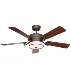 52 in. Indoor Bronze Organza Shade Ceiling Fan with Light Kit and Remote Control by Home Decorators Collection -Outlet Home Decorators Collection Store bronze home decorators collection ceiling fans with lights 89763 c3 1000