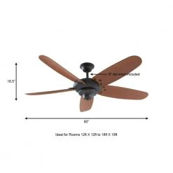 Altura 60 in. Indoor/Outdoor Oil-Rubbed Bronze Ceiling Fan with Downrod and Reversible Motor; Light Kit Adaptable by Home Decorators Collection -Outlet Home Decorators Collection Store bronze home decorators collection ceiling fans without lights 26660 a0 1000