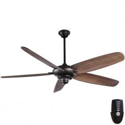 Altura II 68 in. Indoor Bronze Ceiling Fan with Downrod, Remote and Reversible Motor; Light Kit Adaptable by Home Decorators Collection