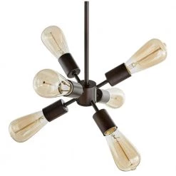 Leonie 6-Light Bronze Sputnik Semi-Flush Mount by Home Decorators Collection -Outlet Home Decorators Collection Store bronze home decorators collection flush mount lights ds18096 4f 1000