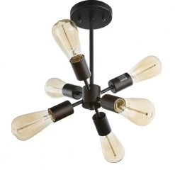 Leonie 6-Light Bronze Sputnik Semi-Flush Mount by Home Decorators Collection -Outlet Home Decorators Collection Store bronze home decorators collection flush mount lights ds18096 c3 1000