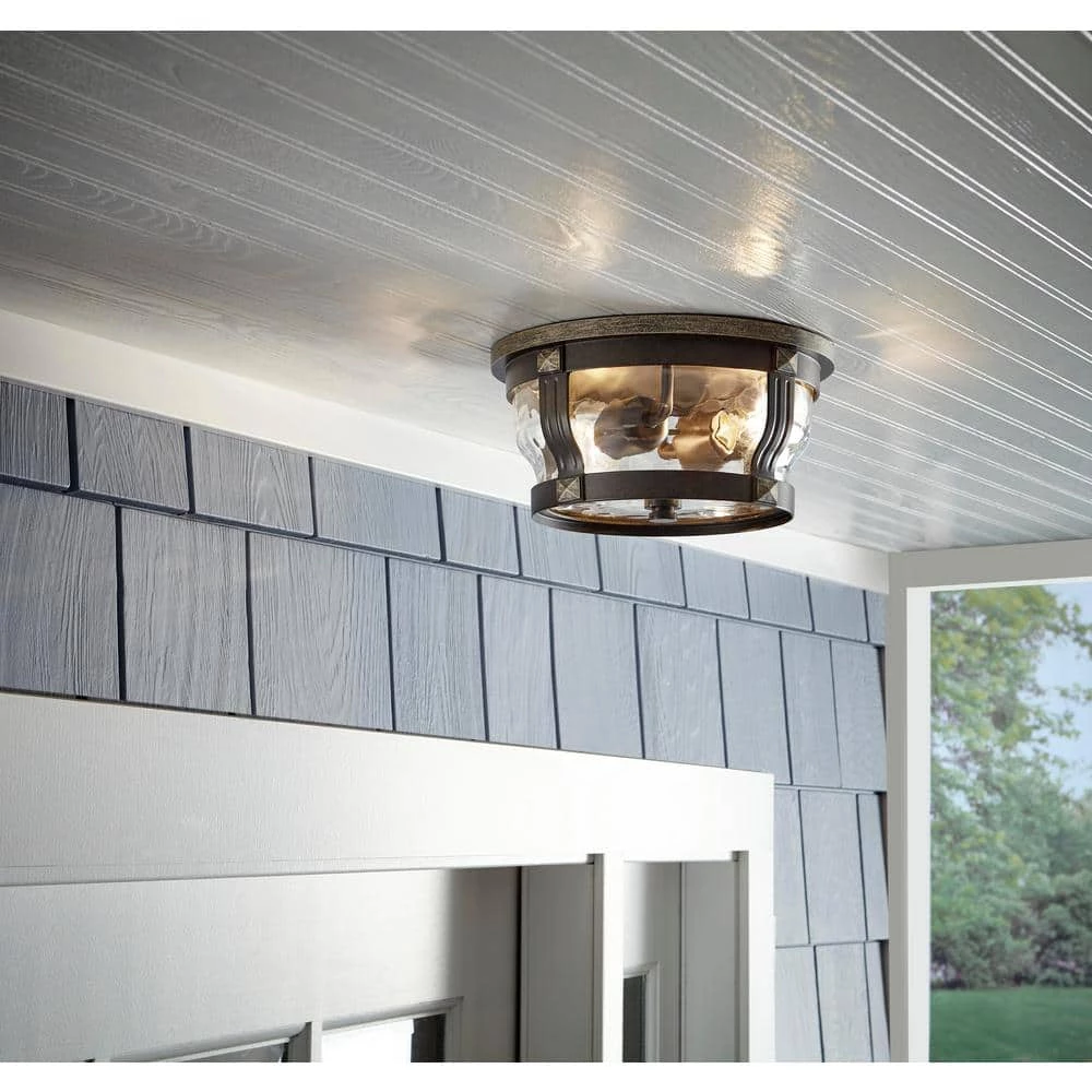 McCarthy 2-Light Bronze Outdoor Flushmount by Home Decorators Collection 6 McCarthy 2-Light Bronze Outdoor Flushmount by Home Decorators Collection - Image 4