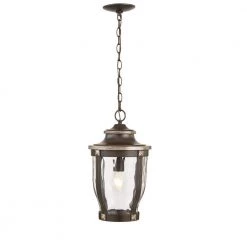 McCarthy 1-Light Bronze Outdoor Chain Hung Lantern by Home Decorators Collection -Outlet Home Decorators Collection Store bronze home decorators collection outdoor pendant lights 23447 4f 1000