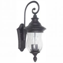 Wesleigh 2-Light Bronze Outdoor Wall Lantern Sconce by Home Decorators Collection
