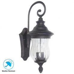 Wesleigh 2-Light Bronze Outdoor Wall Lantern Sconce by Home Decorators Collection -Outlet Home Decorators Collection Store bronze home decorators collection outdoor sconces 23422 a0 1000