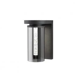 Whitley 1-Light Bronze LED Outdoor Wall Mount Lantern with Smoke Glass by Home Decorators Collection