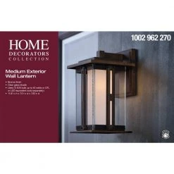 1-Light Bronze Outdoor Wall Lantern Sconce by Home Decorators Collection -Outlet Home Decorators Collection Store bronze home decorators collection outdoor sconces 5273002 1d 1000
