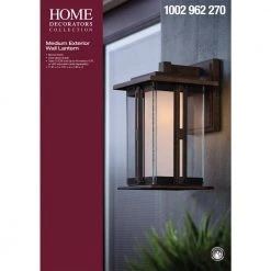 1-Light Bronze Outdoor Wall Lantern Sconce by Home Decorators Collection -Outlet Home Decorators Collection Store bronze home decorators collection outdoor sconces 5273002 66 1000