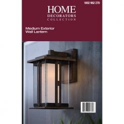 1-Light Bronze Outdoor Wall Lantern Sconce by Home Decorators Collection -Outlet Home Decorators Collection Store bronze home decorators collection outdoor sconces 5273002 77 1000