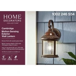 Cambridge Bronze Motion Sensing Outdoor Coach Light Sconce by Home Decorators Collection 15 Cambridge Bronze Motion Sensing Outdoor Coach Light Sconce by Home Decorators Collection -Outlet Home Decorators Collection Store bronze home decorators collection outdoor sconces gem1691am 6 44 1000
