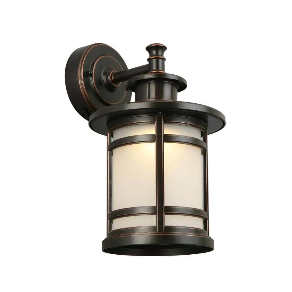Oil-Rubbed Bronze Motion Sensor Outdoor Integrated LED Wall Lantern Sconce by Home Decorators Collection 5 Oil-Rubbed Bronze Motion Sensor Outdoor Integrated LED Wall Lantern Sconce by Home Decorators Collection - Image 3