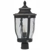 McCarthy 1-Light Bronze Outdoor Post Mount by Home Decorators Collection