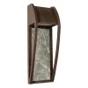 1-Light Bronze Patina Outdoor Integrated LED Wall Lantern Sconce with Ceramic Back Plate by Home Decorators Collection
