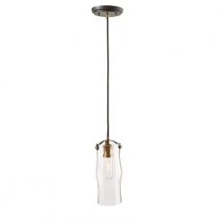 1-Light Bronze with Natural Brushed Brass Mini Pendant by Home Decorators Collection -Outlet Home Decorators Collection Store bronze with natural brushed brass home decorators collection pendant lights 27196 4f 1000