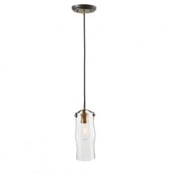 1-Light Bronze with Natural Brushed Brass Mini Pendant by Home Decorators Collection -Outlet Home Decorators Collection Store bronze with natural brushed brass home decorators collection pendant lights 27196 66 1000