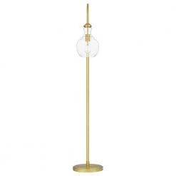 Bakerston 60 in. Brushed Brass Floor Lamp with Clear Glass Shade by Home Decorators Collection -Outlet Home Decorators Collection Store brushed brass home decorators collection floor lamps hd19565fl2 4f 1000