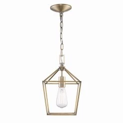 Weyburn 1-Light Caged Brushed Brass Farmhouse Hanging Mini Kitchen Pendant Light by Home Decorators Collection -Outlet Home Decorators Collection Store brushed brass home decorators collection pendant lights 16201 bb 77 1000