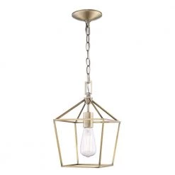 Weyburn 1-Light Caged Brushed Brass Farmhouse Hanging Mini Kitchen Pendant Light by Home Decorators Collection -Outlet Home Decorators Collection Store brushed brass home decorators collection pendant lights 16201 bb c3 1000
