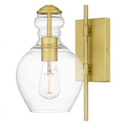 Bakerston 1-Light Brushed Brass Wall Sconce with Clear Glass Shade by Home Decorators Collection 11 Bakerston 1-Light Brushed Brass Wall Sconce with Clear Glass Shade by Home Decorators Collection -Outlet Home Decorators Collection Store brushed brass home decorators collection vanity lighting hd19565s2 44 1000