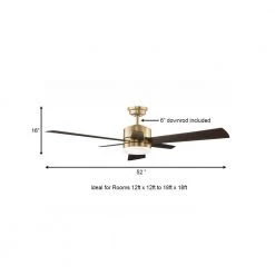 Hexton 52 in. Indoor Integrated LED Brushed Gold Ceiling Fan with Light Kit, Remote Control and 6 Reversible Blades by Home Decorators Collection -Outlet Home Decorators Collection Store brushed gold home decorators collection ceiling fans with lights 56024 a0 1000