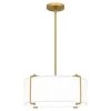 Brookley 4-Light Brushed Gold Pendant with White Fabric Shade by Home Decorators Collection -Outlet Home Decorators Collection Store brushed gold home decorators collection chandeliers hd19546p 64 1000